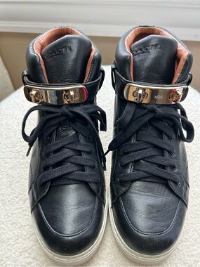 Coach Richmond Black Leather High Tops Size 7.5
